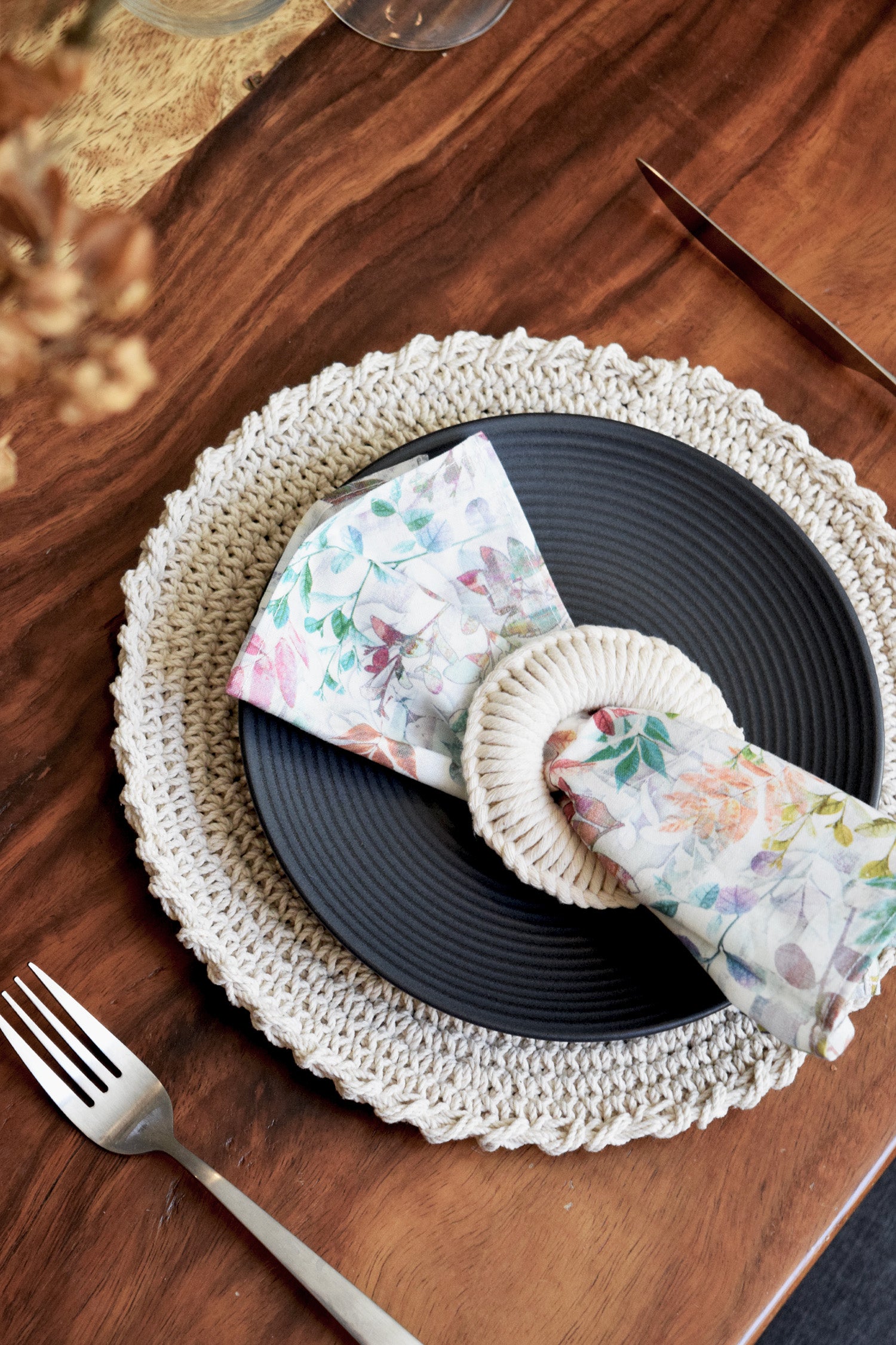 Mantel Tejido Crudo (Flecos y sin flecos)