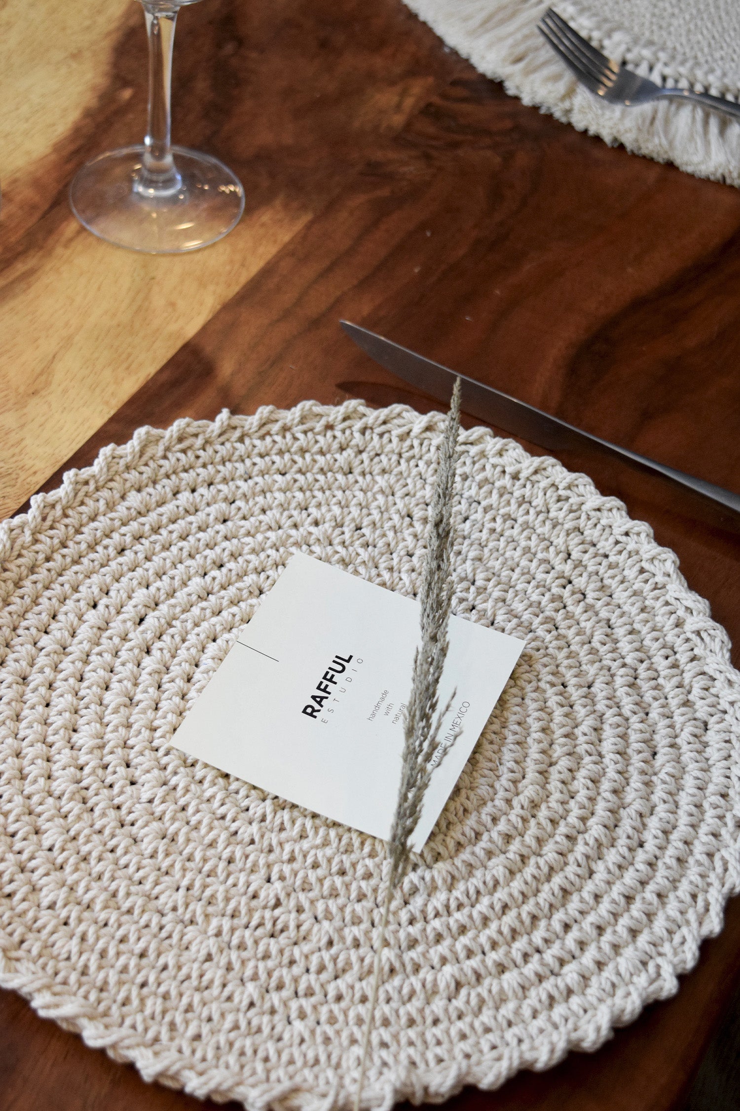 Mantel Tejido Crudo (Flecos y sin flecos)