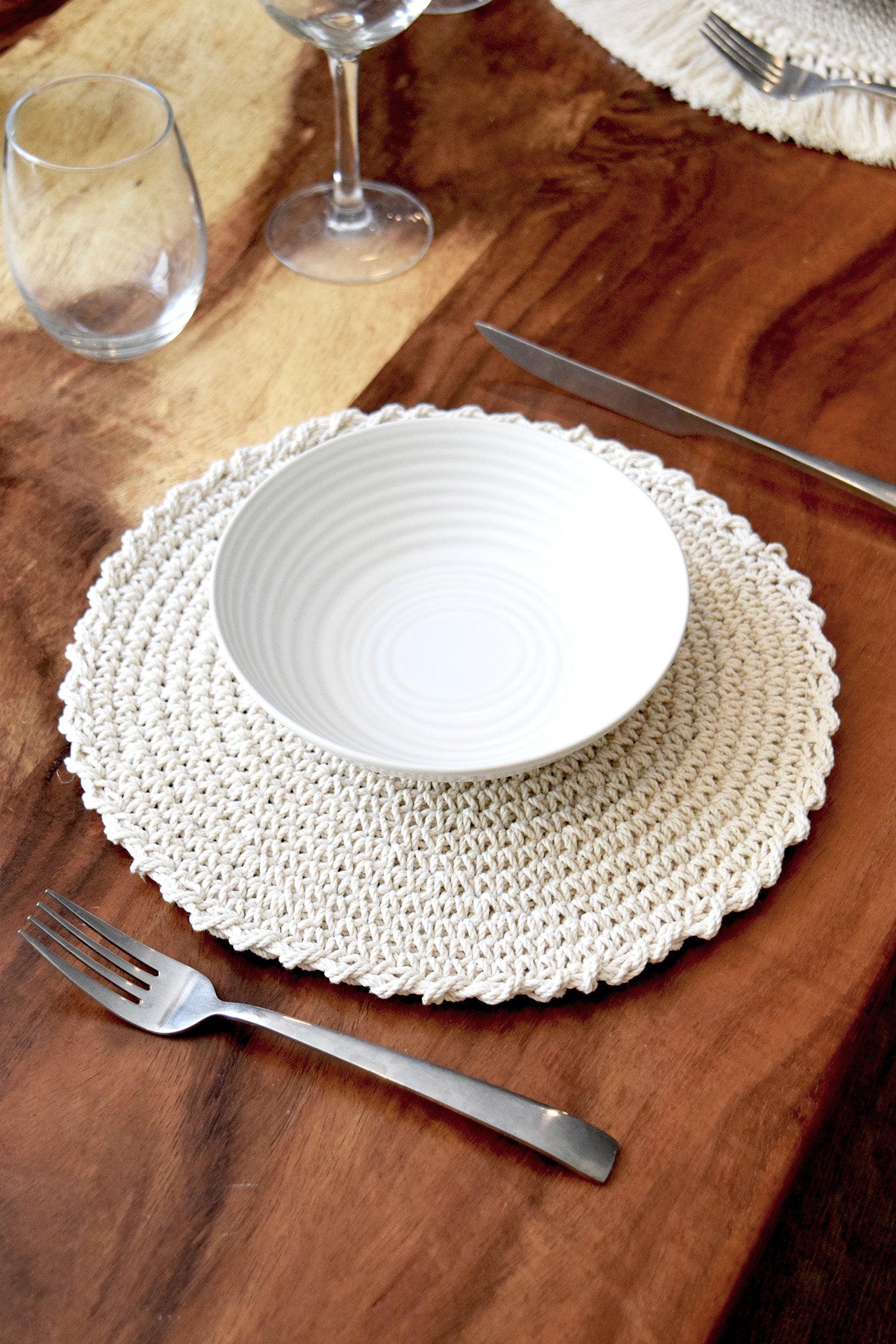 Mantel Tejido Crudo (Flecos y sin flecos)