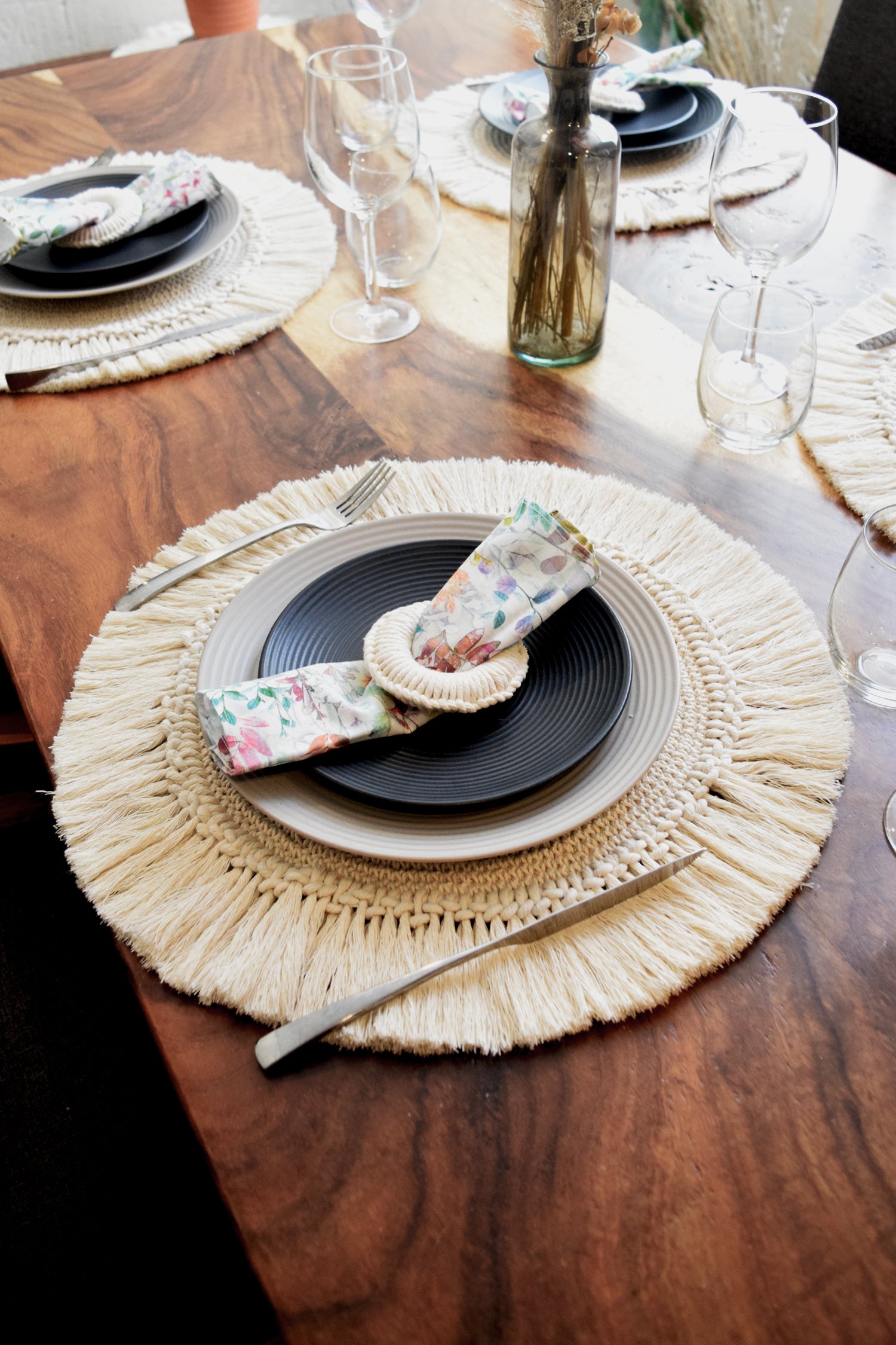 Mantel Tejido Crudo (Flecos y sin flecos)