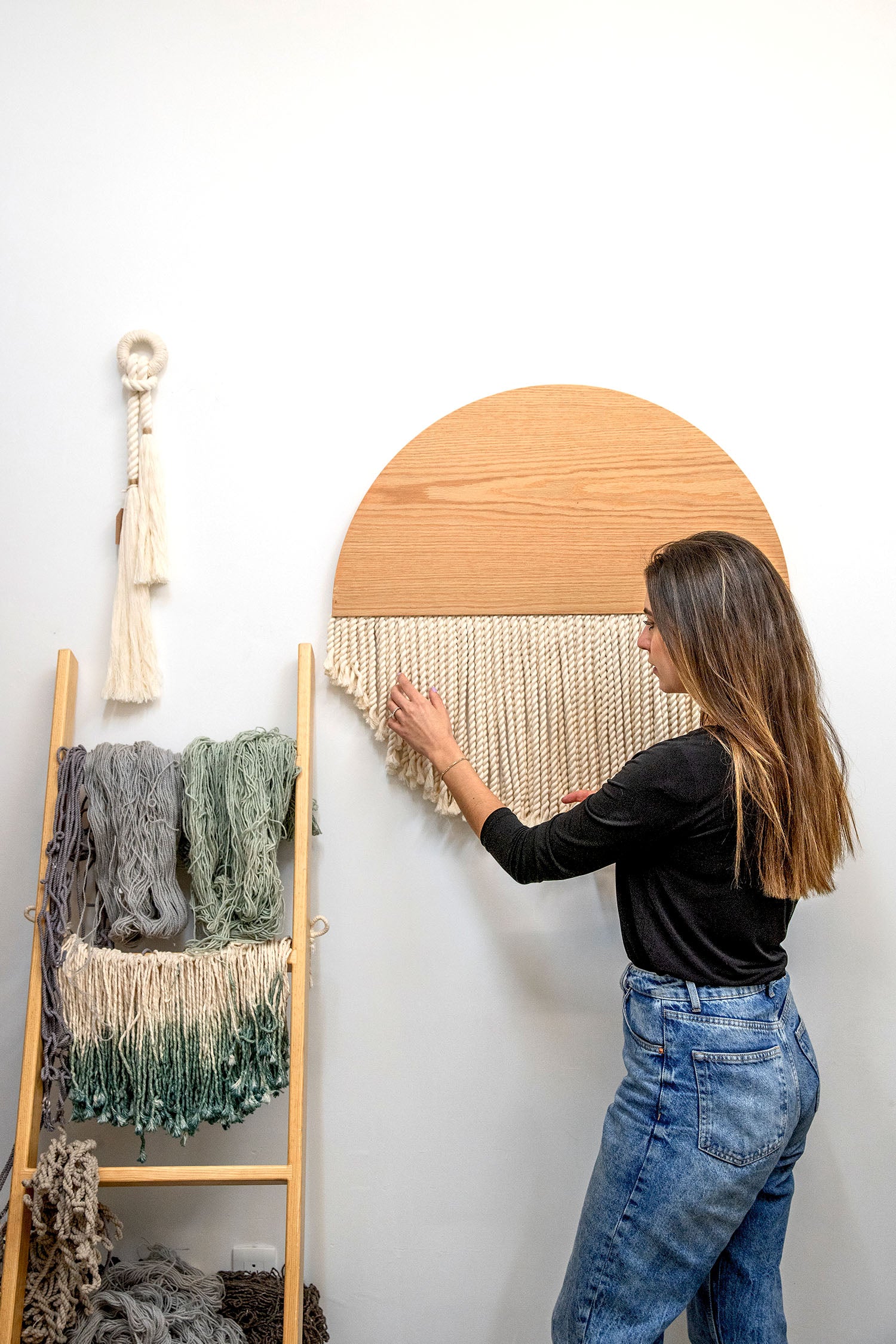 Tapiz Textil Lúa Madera Encino Natural