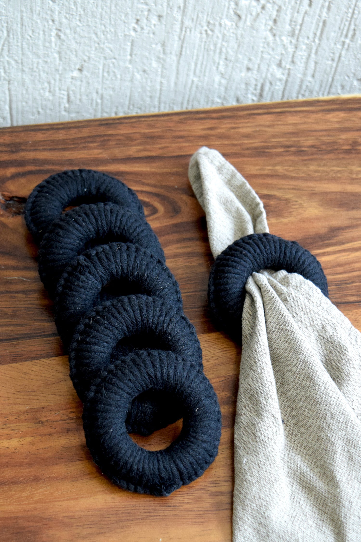 Servilleteros Algodón Negro
