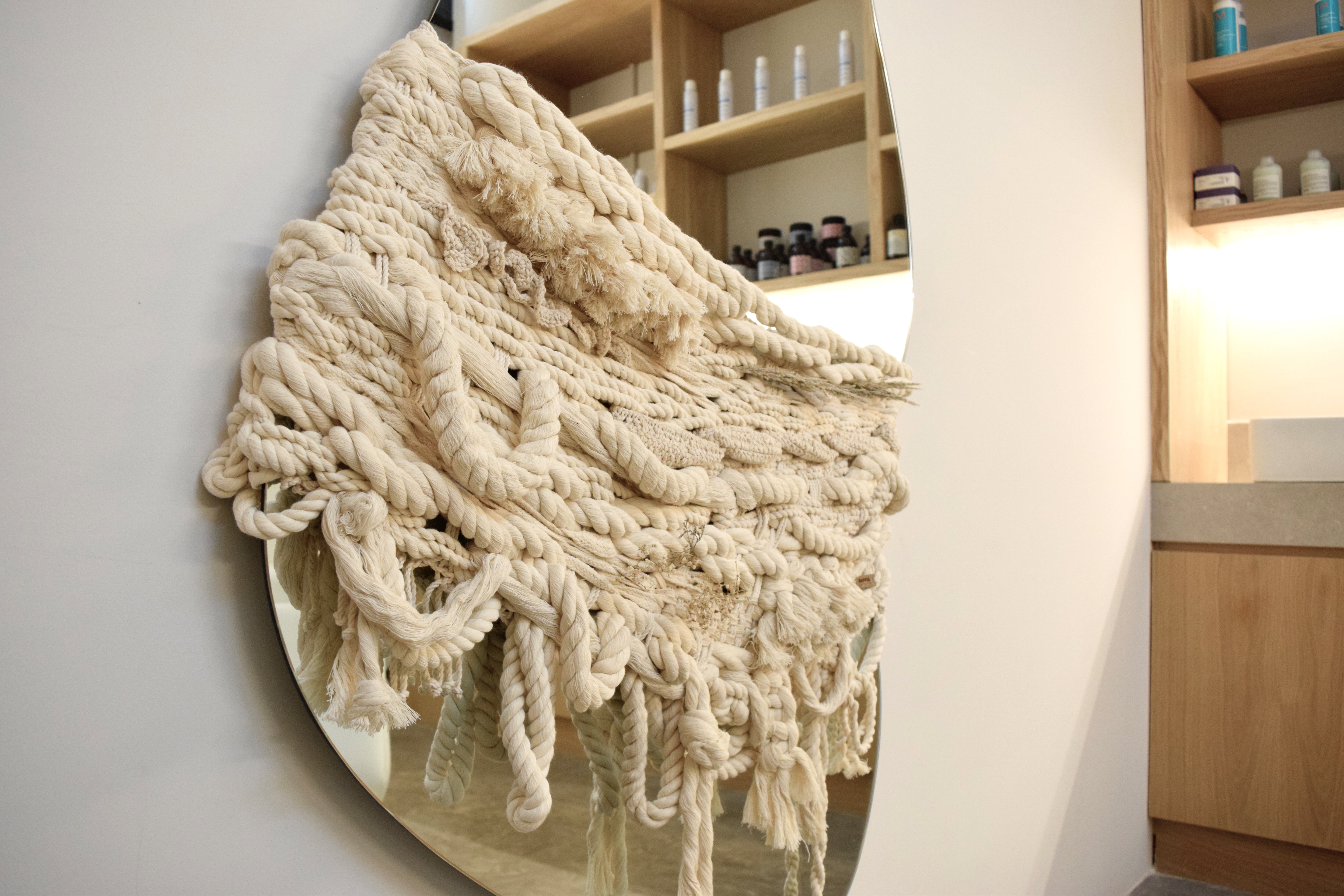 Espejo Paula de Cuerpo Completo con Textil