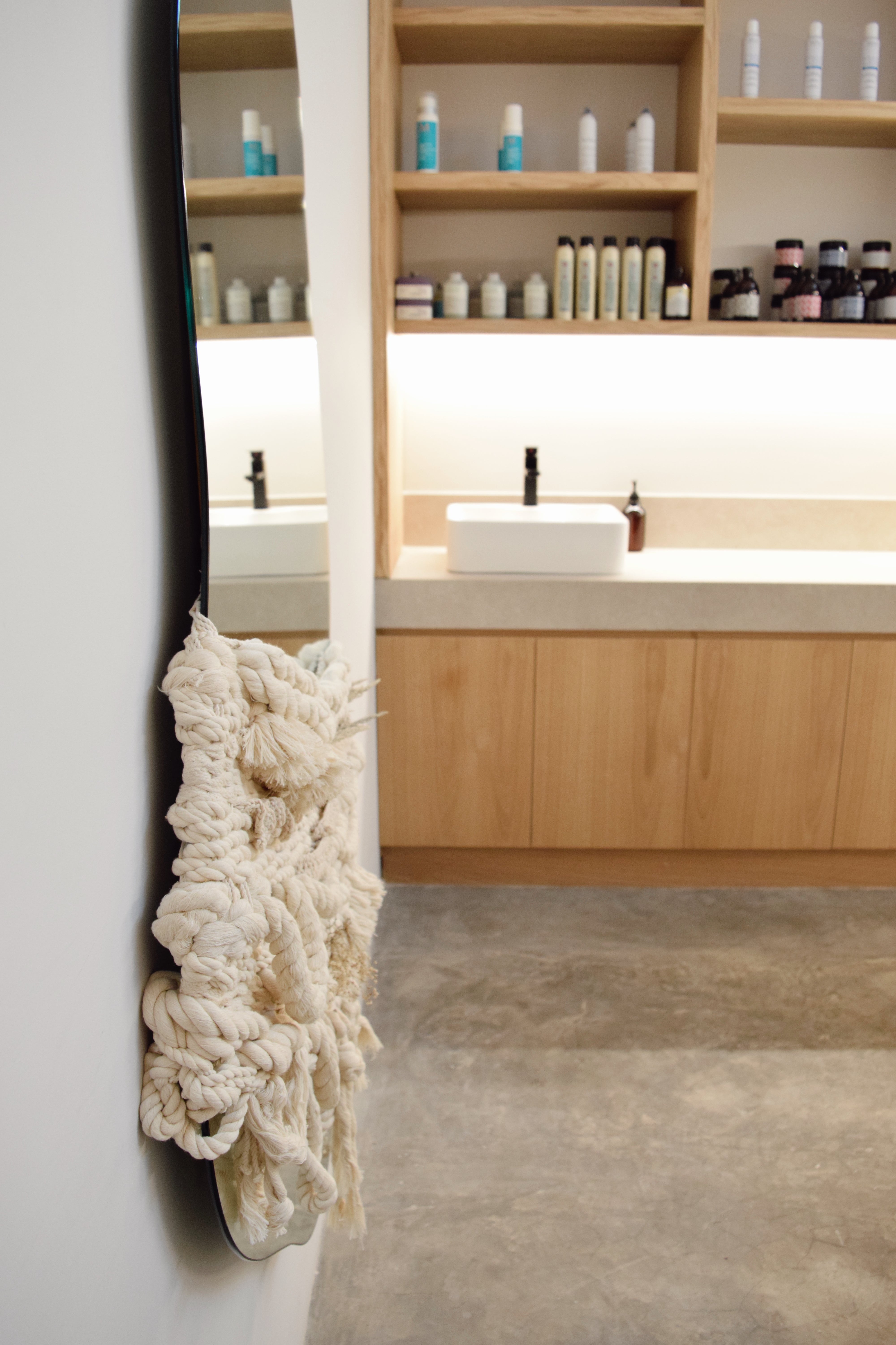 Espejo Paula de Cuerpo Completo con Textil
