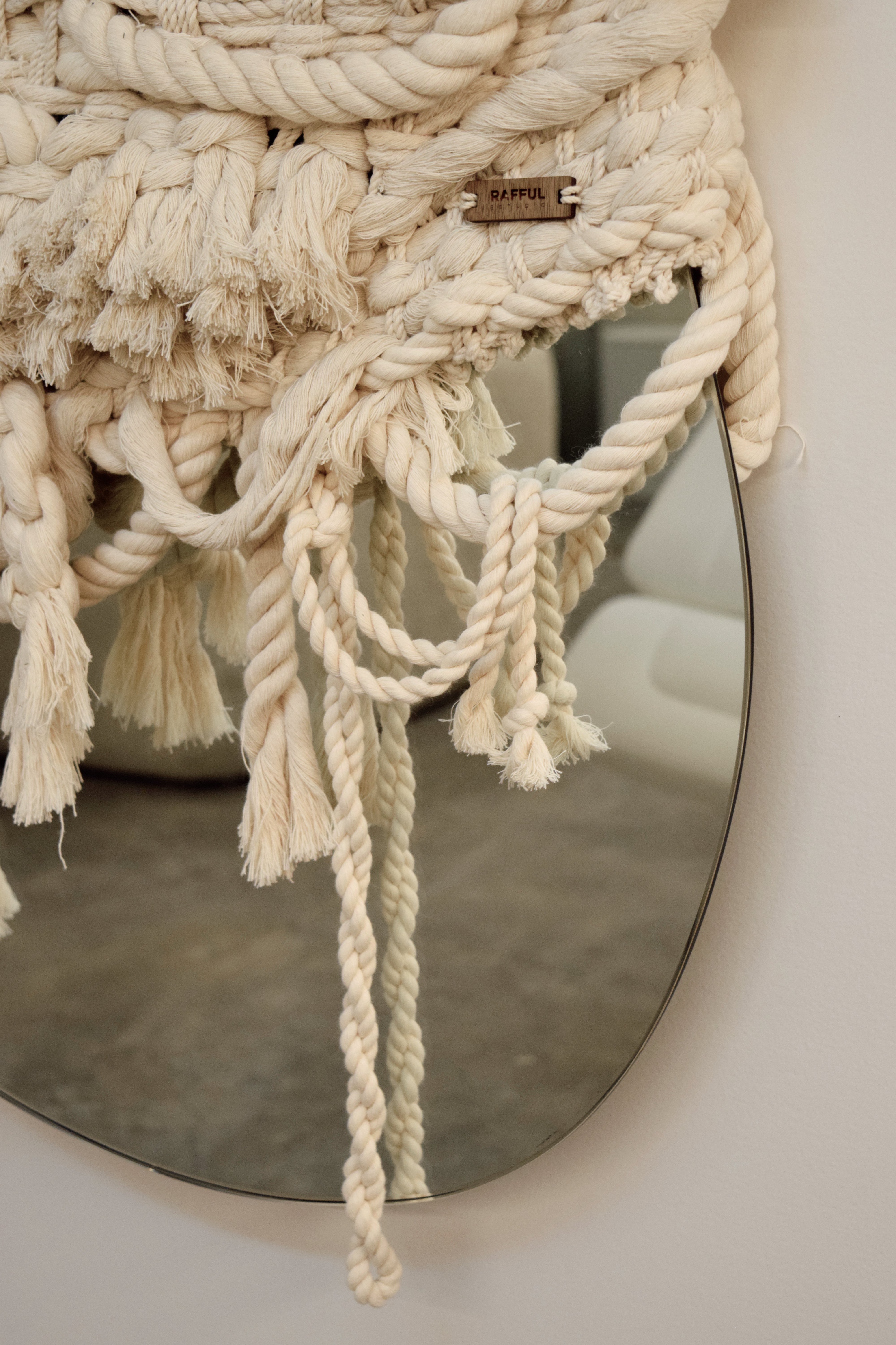 Espejo Paula de Cuerpo Completo con Textil