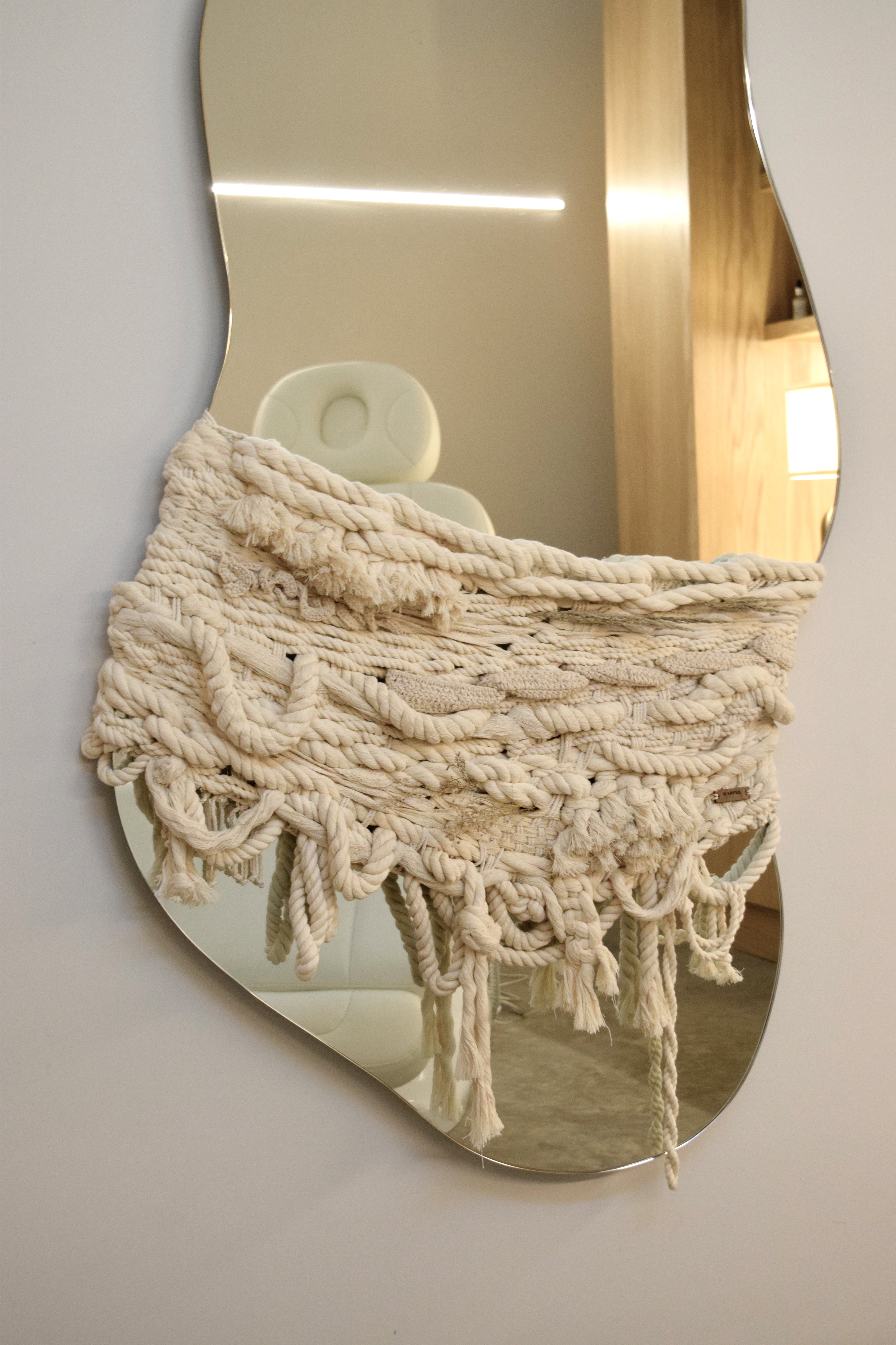 Espejo Paula de Cuerpo Completo con Textil