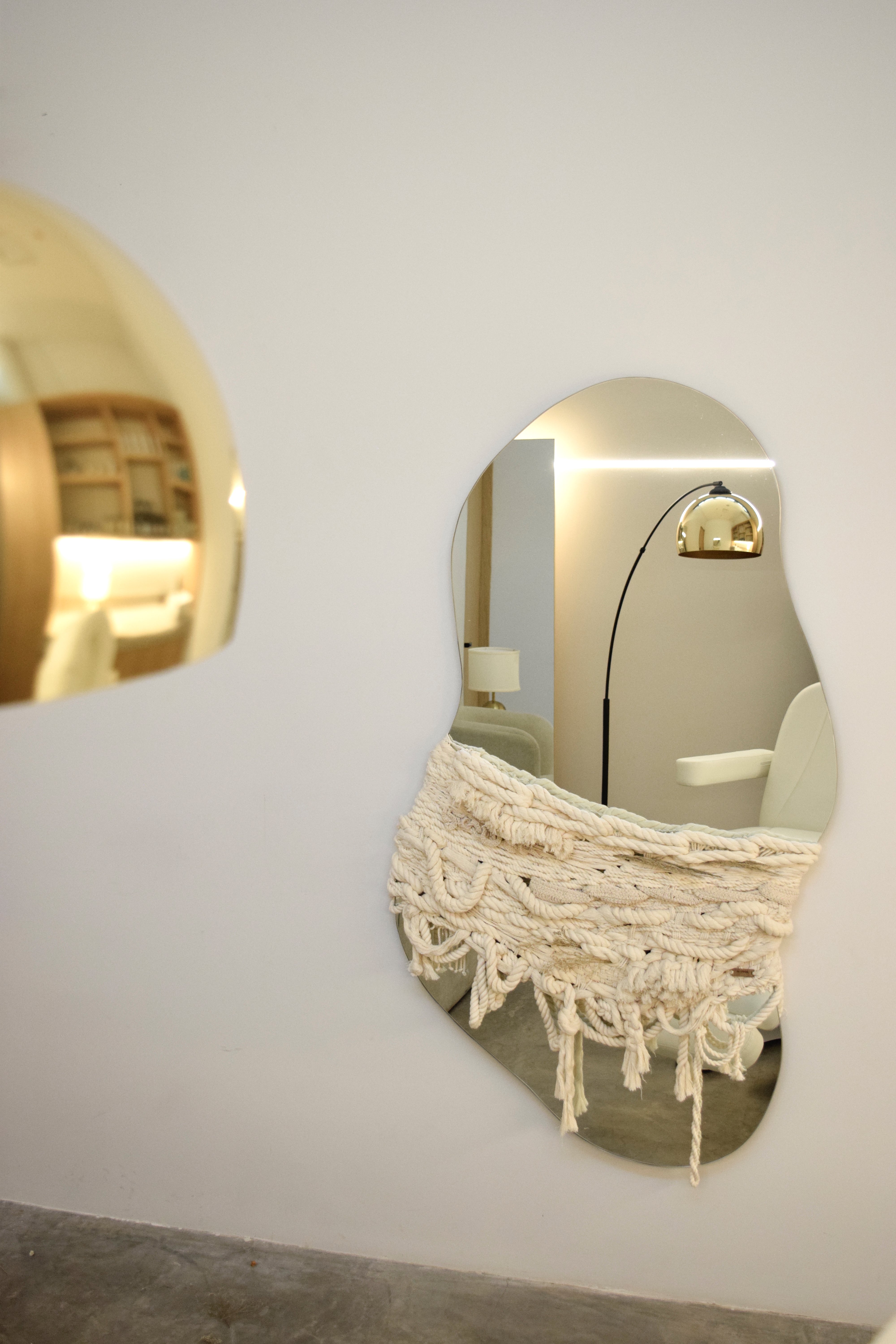 Espejo Paula de Cuerpo Completo con Textil