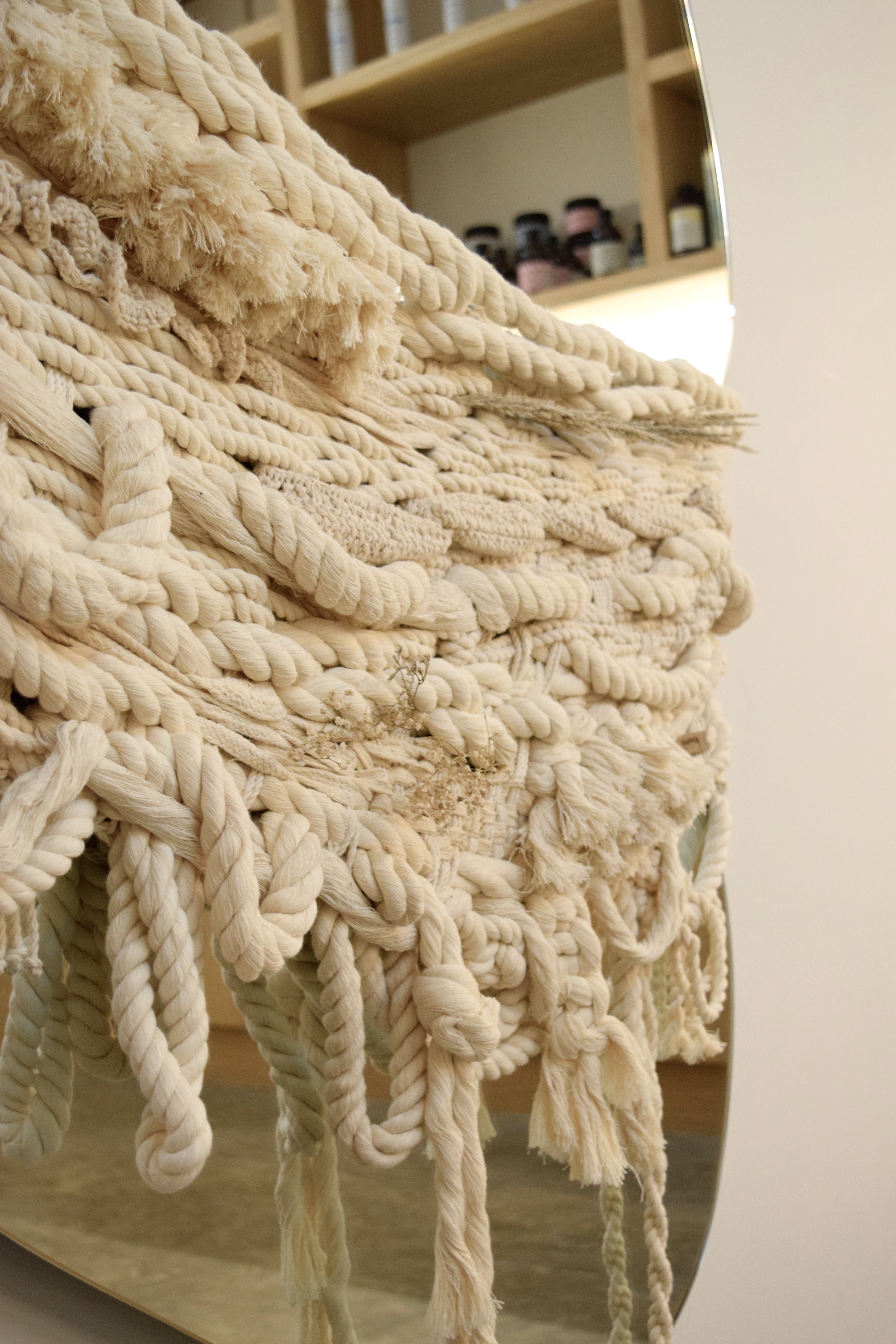 Espejo Paula de Cuerpo Completo con Textil
