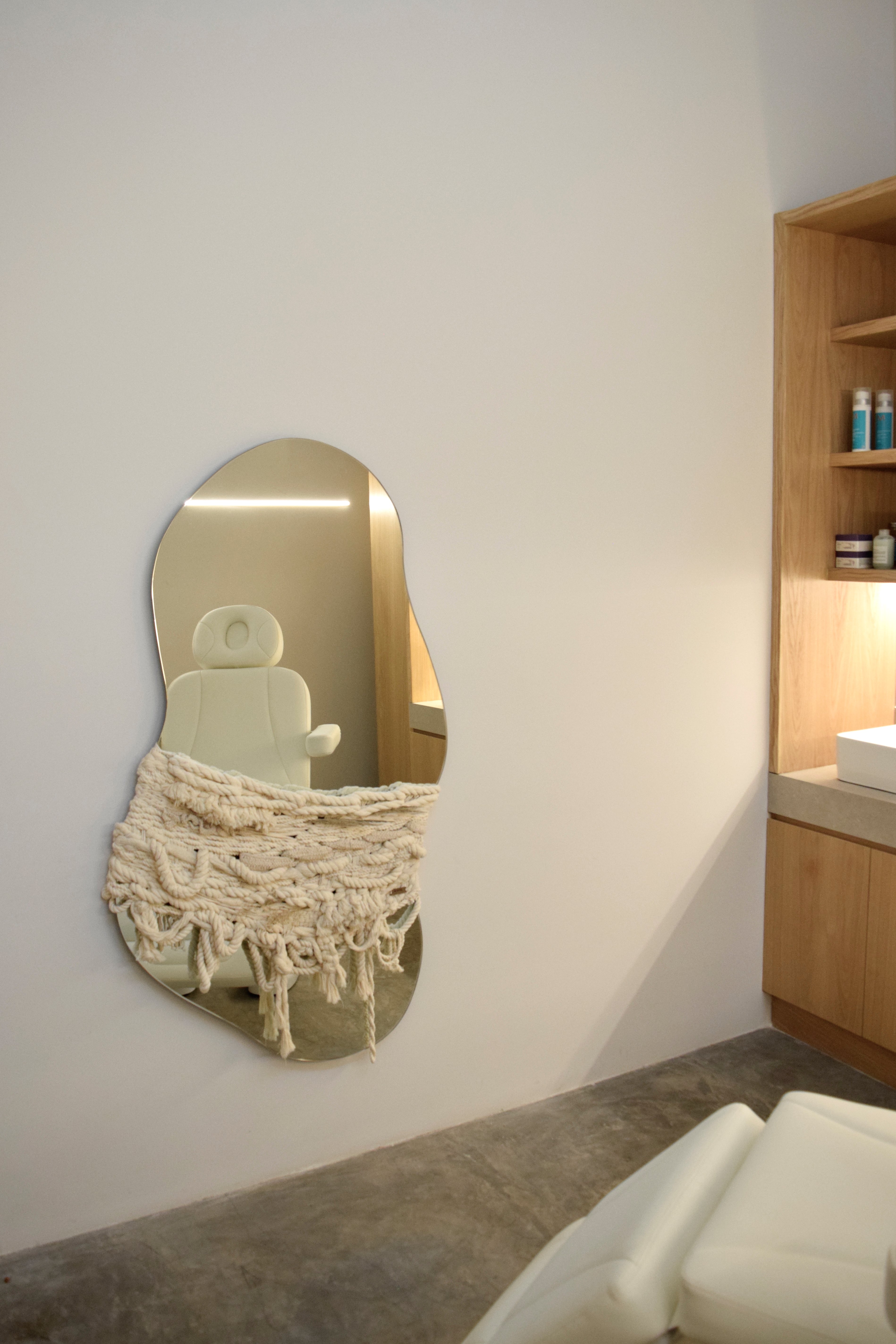 Espejo Paula de Cuerpo Completo con Textil