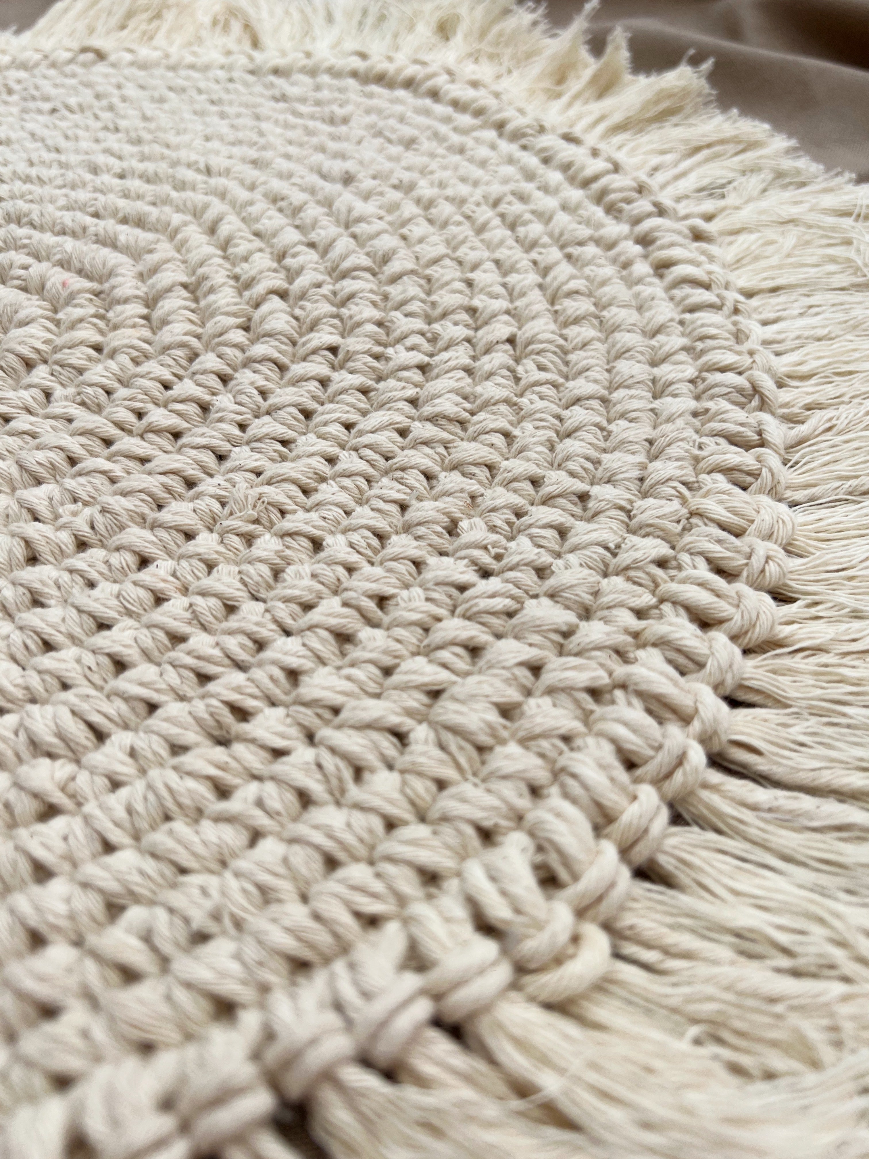 Mantel Tejido Crudo (Flecos y sin flecos)